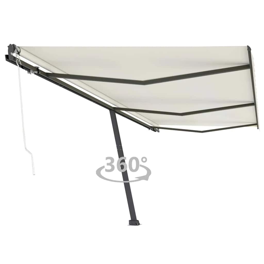 vidaXL Copertină autonomă retractabilă automat, crem, 600x300 cm vidaXL Copertină autonomă retractabilă automat, crem, 600x300 cm