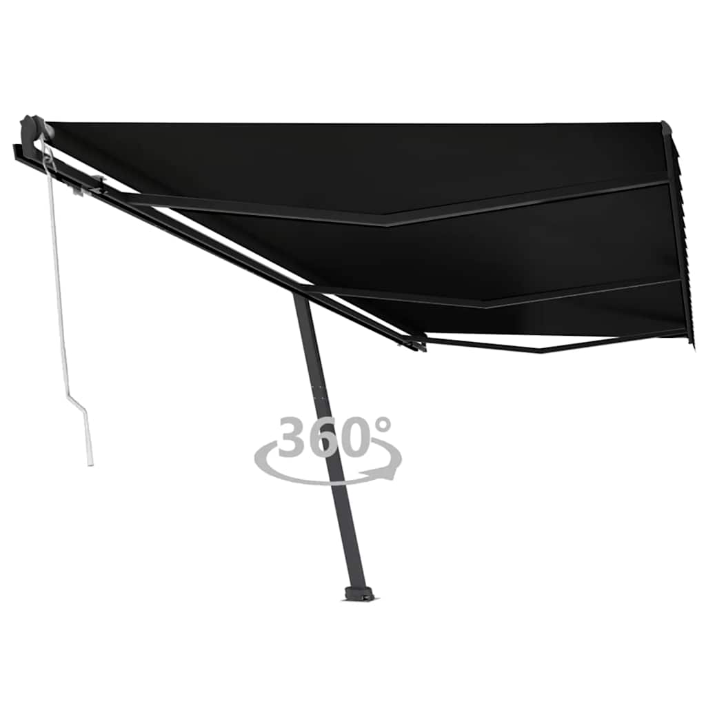 vidaXL Copertină autonomă retractabilă automat, antracit, 600x300 cm vidaXL Copertină autonomă retractabilă automat, antracit, 600x300 cm