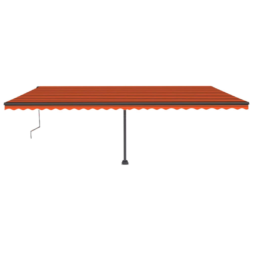 vidaXL Copertină retractabilă automat portocaliu & maro 600x300 cm