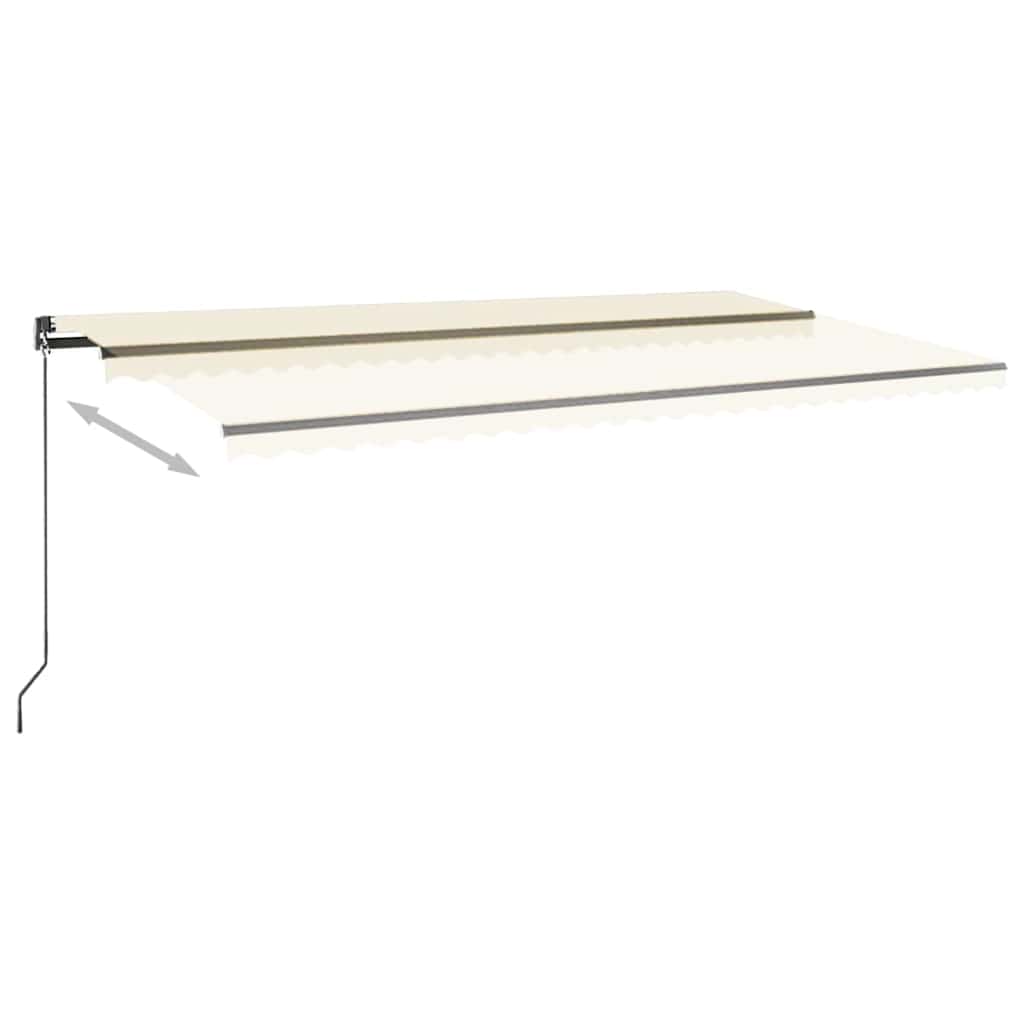 vidaXL Copertină automată cu LED & senzor vânt, crem, 600x300 cm vidaXL Copertină automată cu LED & senzor vânt, crem, 600x300 cm