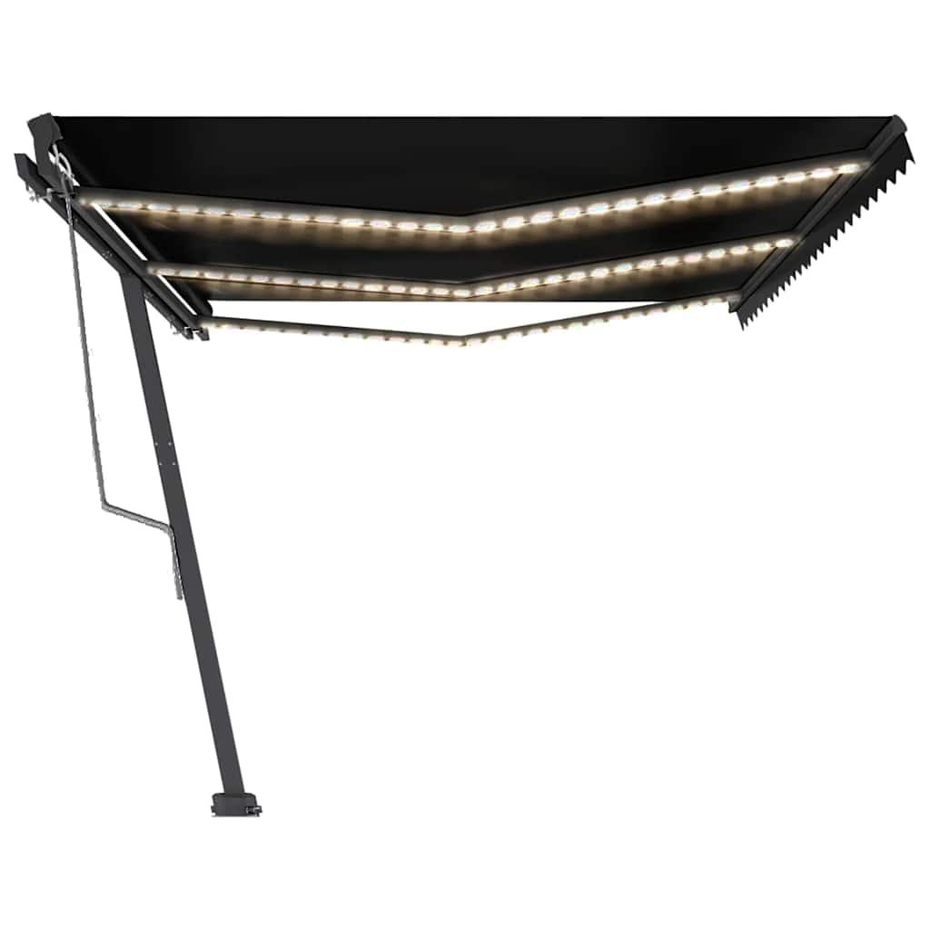 vidaXL Copertină automată cu senzor vânt & LED, antracit, 600x300 cm vidaXL Copertină automată cu senzor vânt & LED, antracit, 600x300 cm
