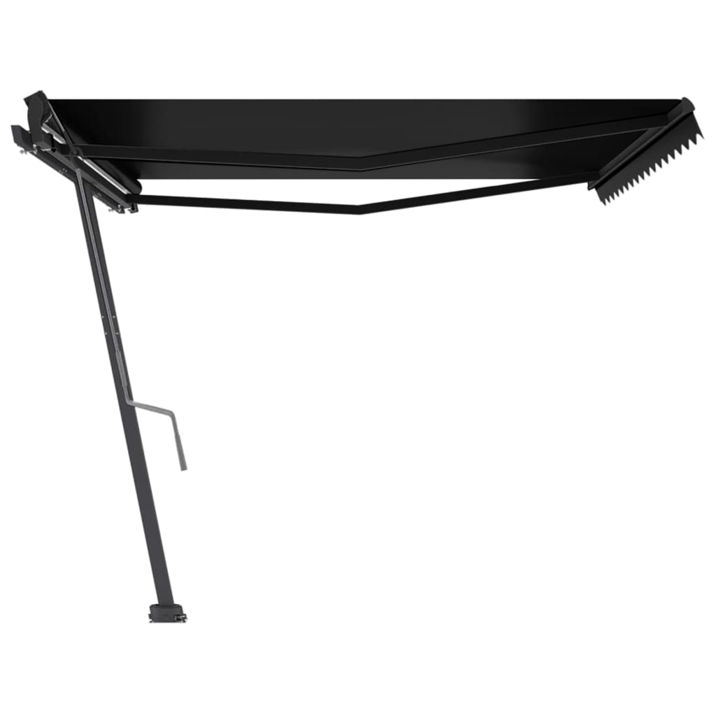 vidaXL Copertină autonomă retractabilă manual, antracit, 400x350 cm vidaXL Copertină autonomă retractabilă manual, antracit, 400x350 cm