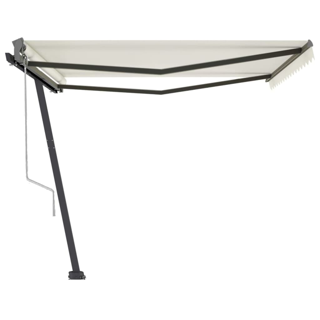 vidaXL Copertină autonomă retractabilă automat, crem, 400x350 cm vidaXL Copertină autonomă retractabilă automat, crem, 400x350 cm
