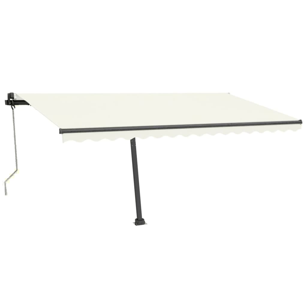 vidaXL Copertină automată cu senzor vânt & LED, crem, 400x350 cm vidaXL Copertină automată cu senzor vânt & LED, crem, 400x350 cm