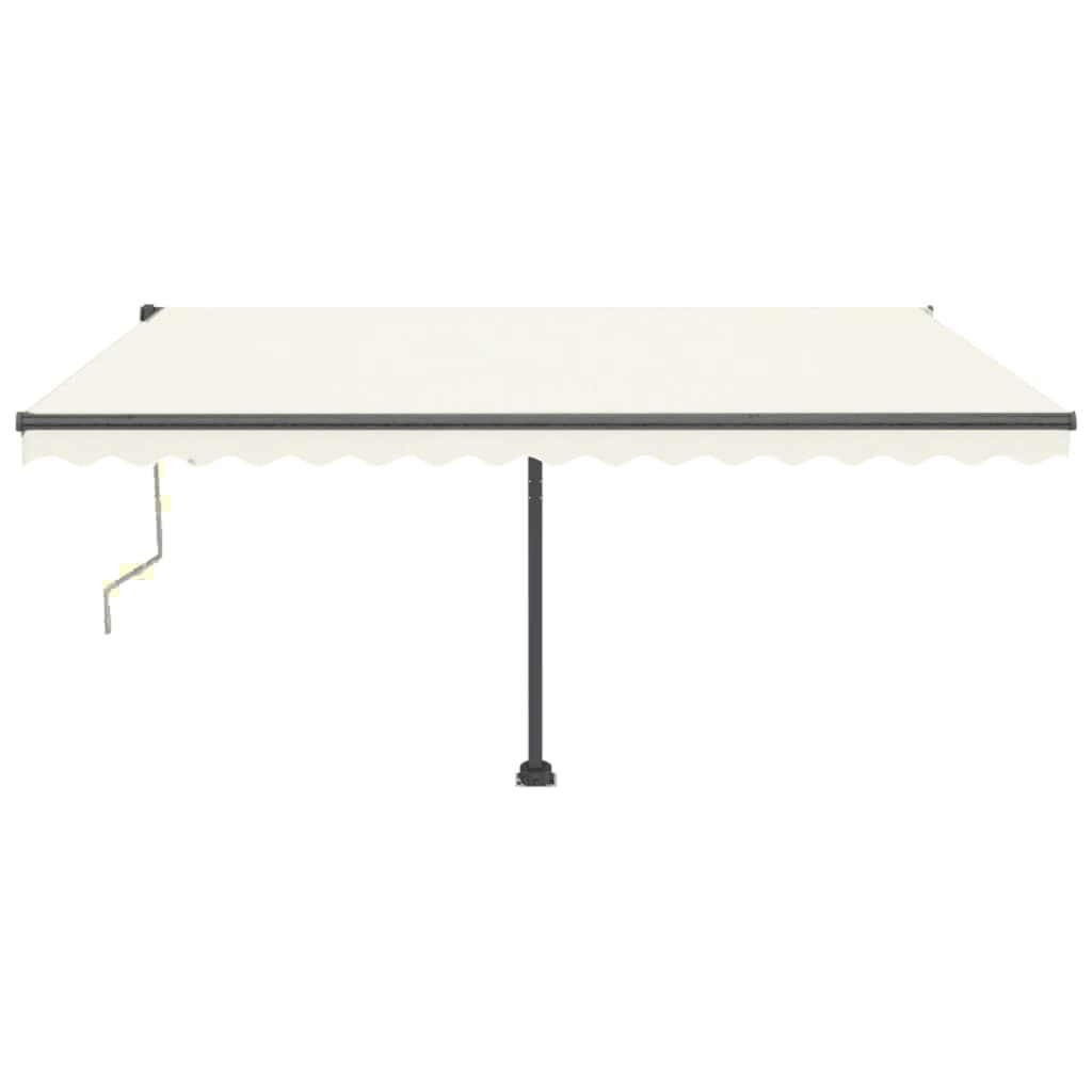 vidaXL Copertină autonomă retractabilă automat, crem, 450x350 cm vidaXL Copertină autonomă retractabilă automat, crem, 450x350 cm