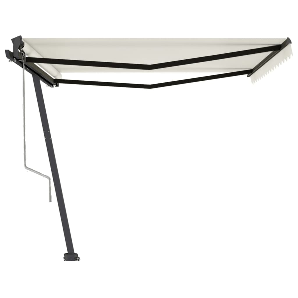 vidaXL Copertină autonomă retractabilă automat, crem, 450x350 cm vidaXL Copertină autonomă retractabilă automat, crem, 450x350 cm