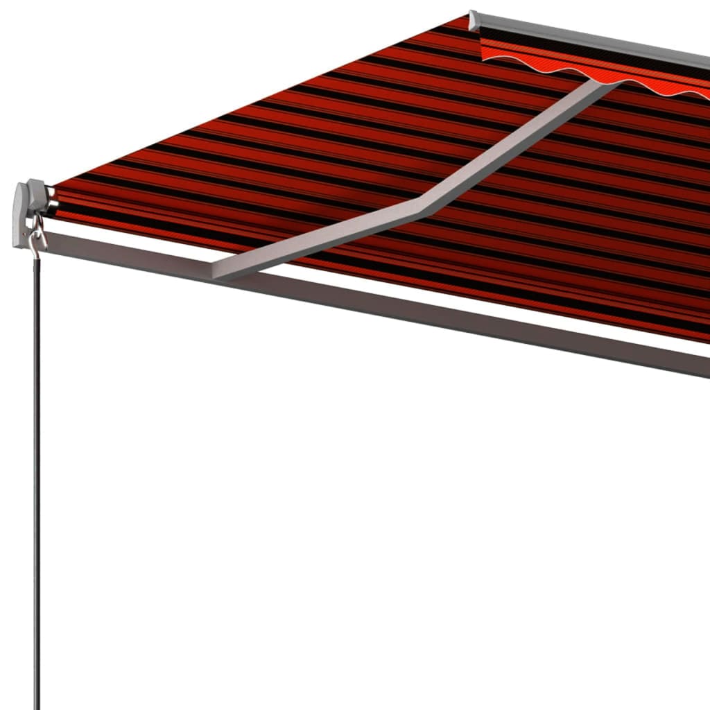 vidaXL Copertină autonomă retractabilă automat oranj/maro 450x350 cm vidaXL Copertină autonomă retractabilă automat oranj/maro 450x350 cm