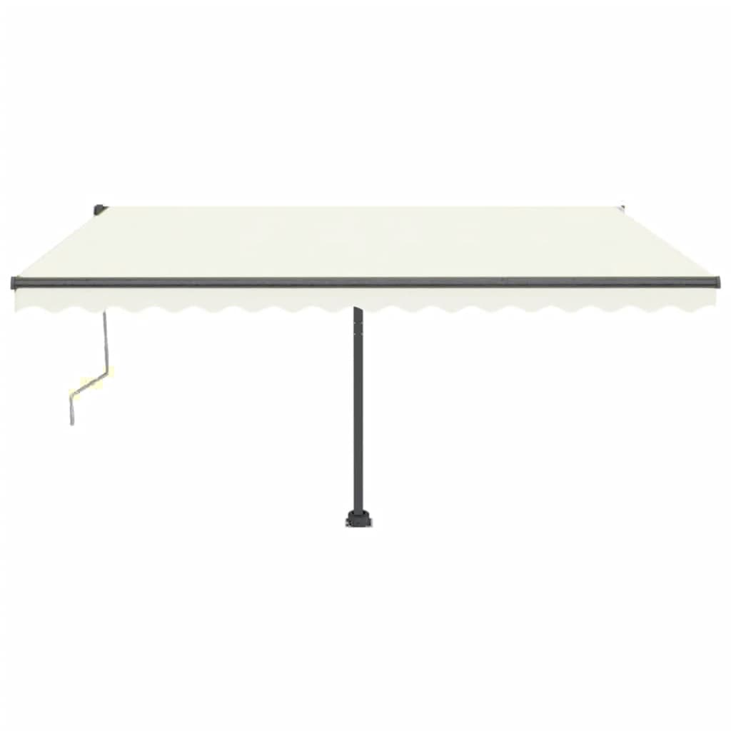 vidaXL Copertină automată cu LED & senzor vânt, crem, 450x350 cm vidaXL Copertină automată cu LED & senzor vânt, crem, 450x350 cm