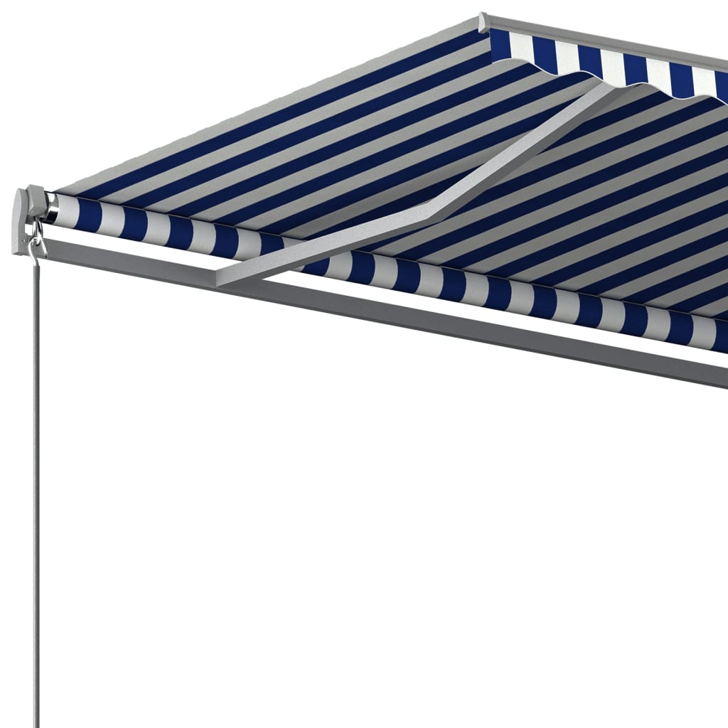vidaXL Copertină autonomă retractabilă automat albastru&alb 500x350 cm vidaXL Copertină autonomă retractabilă automat albastru&alb 500x350 cm