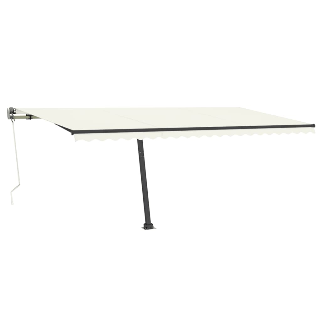 vidaXL Copertină autonomă retractabilă automat, crem, 500x350 cm vidaXL Copertină autonomă retractabilă automat, crem, 500x350 cm