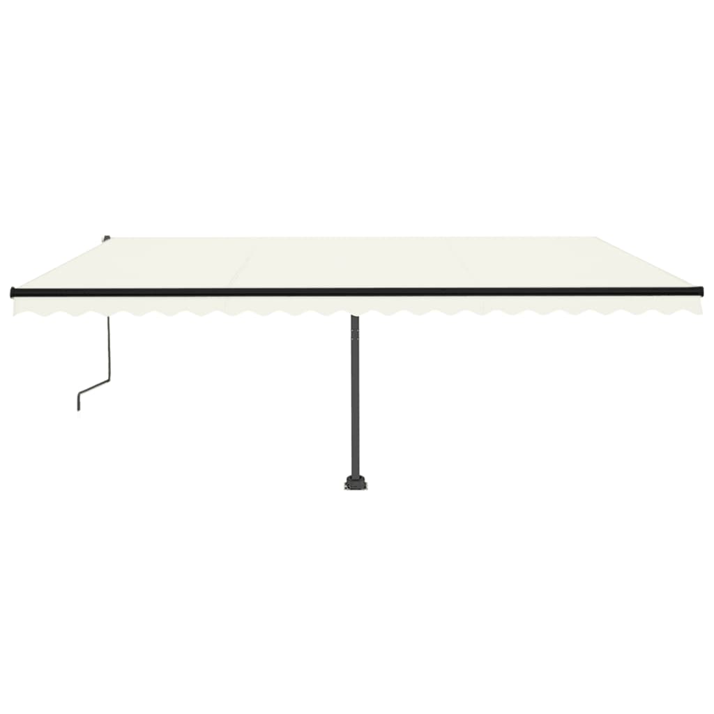vidaXL Copertină autonomă retractabilă automat, crem, 500x350 cm vidaXL Copertină autonomă retractabilă automat, crem, 500x350 cm