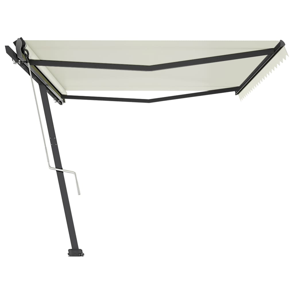 vidaXL Copertină autonomă retractabilă automat, crem, 500x350 cm vidaXL Copertină autonomă retractabilă automat, crem, 500x350 cm