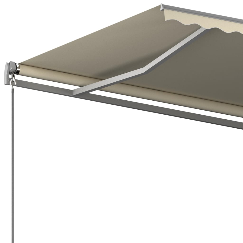vidaXL Copertină autonomă retractabilă automat, crem, 500x350 cm vidaXL Copertină autonomă retractabilă automat, crem, 500x350 cm