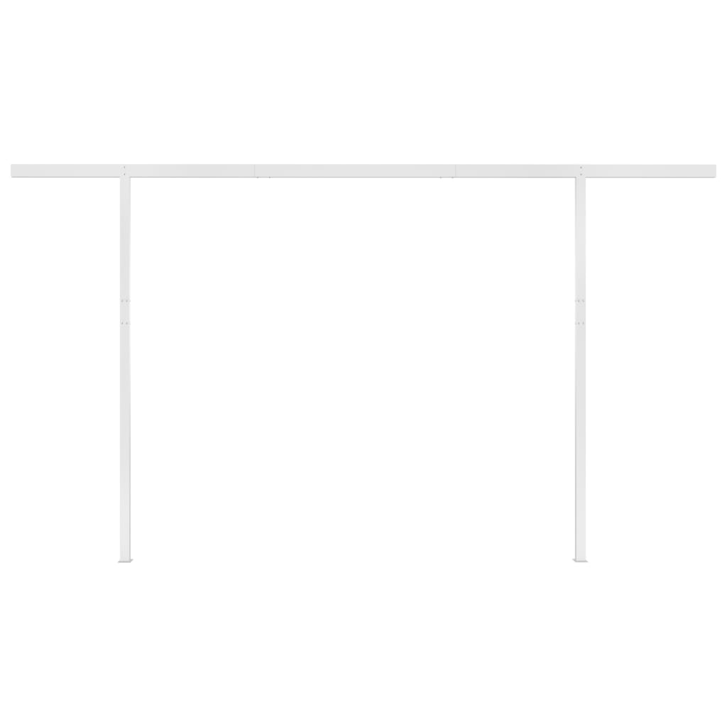 vidaXL Copertină retractabilă manual, cu LED, albastru și alb, 4x3 m vidaXL Copertină retractabilă manual, cu LED, albastru și alb, 4x3 m