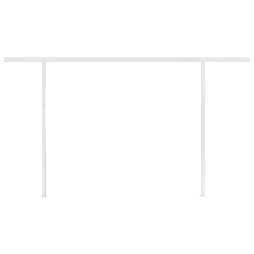 vidaXL Copertină retractabilă manual, cu LED, albastru și alb 4,5x3 m vidaXL Copertină retractabilă manual, cu LED, albastru și alb 4,5x3 m