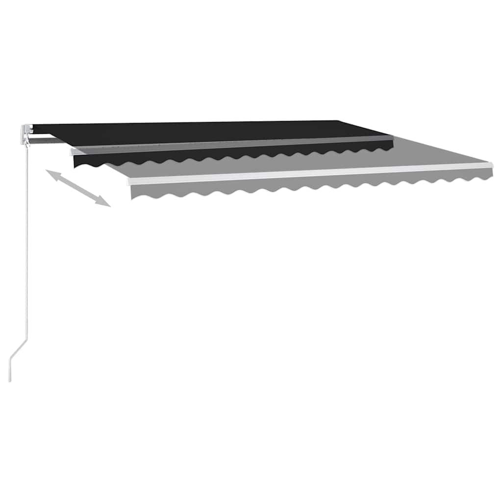 vidaXL Copertină automată cu senzor vânt & LED, antracit, 4,5x3 m vidaXL Copertină automată cu senzor vânt & LED, antracit, 4,5x3 m