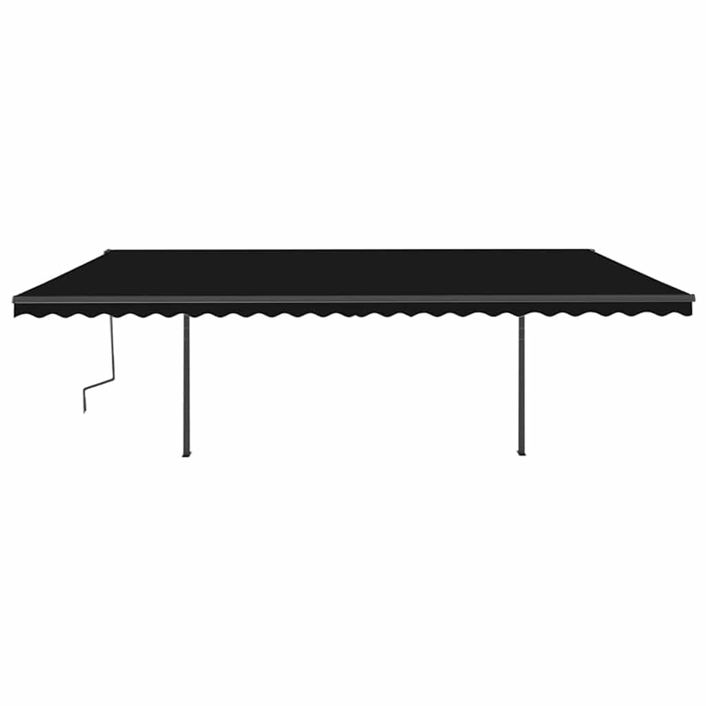 vidaXL Copertină automată cu senzor vânt & LED, antracit, 6x3 m vidaXL Copertină automată cu senzor vânt & LED, antracit, 6x3 m