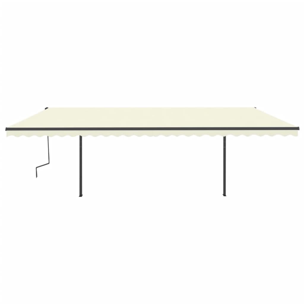 vidaXL Copertină automată cu senzor vânt&LED, crem, 6x3,5 m vidaXL Copertină automată cu senzor vânt&LED, crem, 6x3,5 m