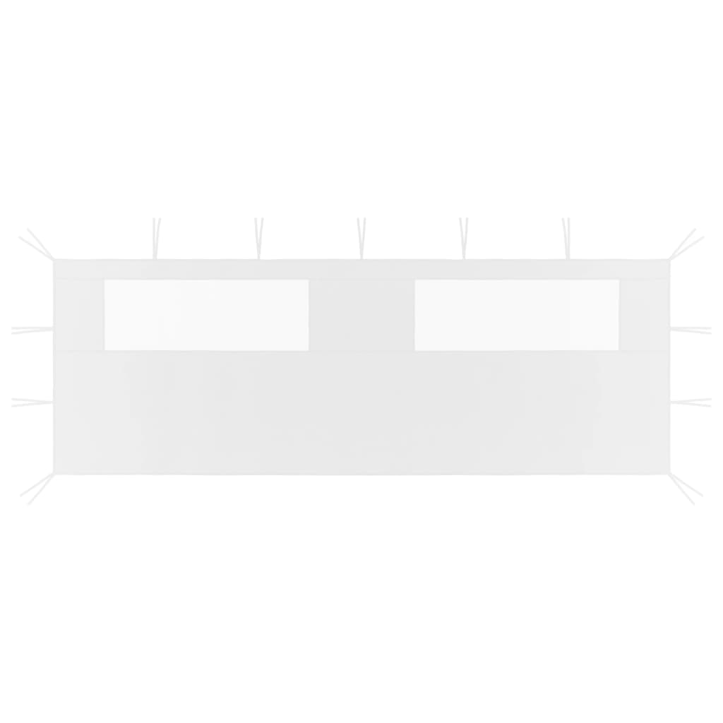 vidaXL Perete lateral foișor cu ferestre, 6x2 m, alb vidaXL Perete lateral foișor cu ferestre, 6x2 m, alb