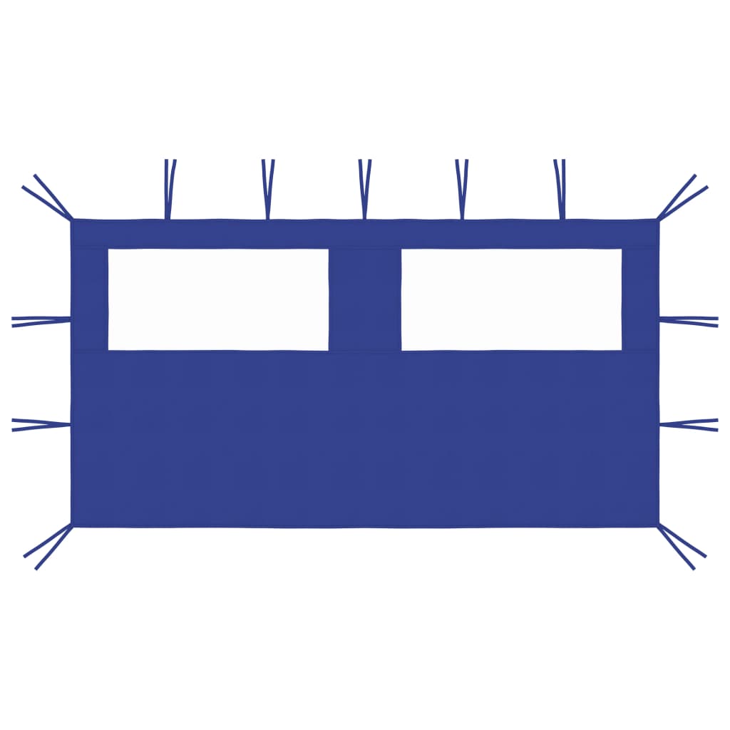 vidaXL Perete lateral foișor cu ferestre, albastru, 4x2 m vidaXL Perete lateral foișor cu ferestre, albastru, 4x2 m