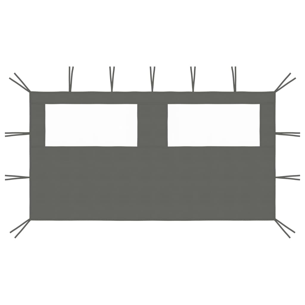 vidaXL Perete lateral foișor cu ferestre, 4x2 m, antracit vidaXL Perete lateral foișor cu ferestre, 4x2 m, antracit