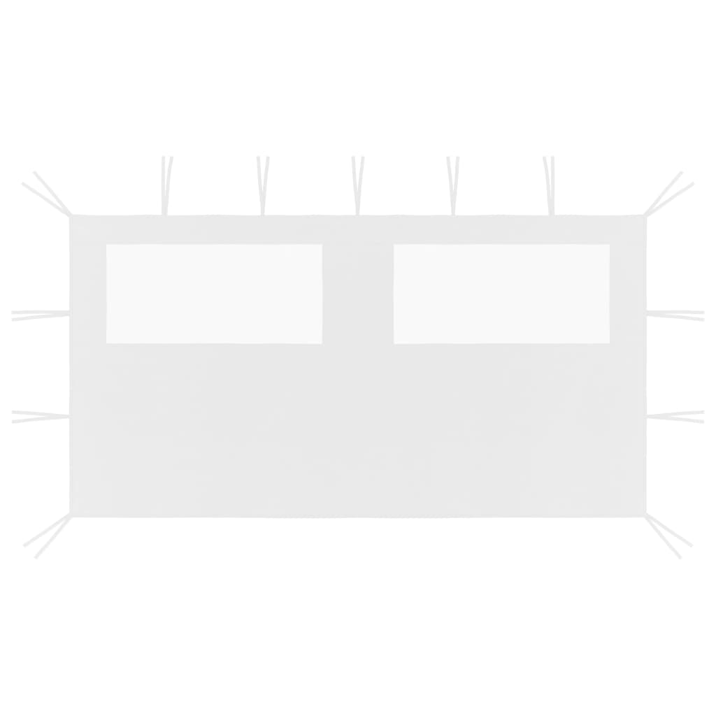 vidaXL Perete lateral foișor cu ferestre, alb, 4x2 m vidaXL Perete lateral foișor cu ferestre, alb, 4x2 m