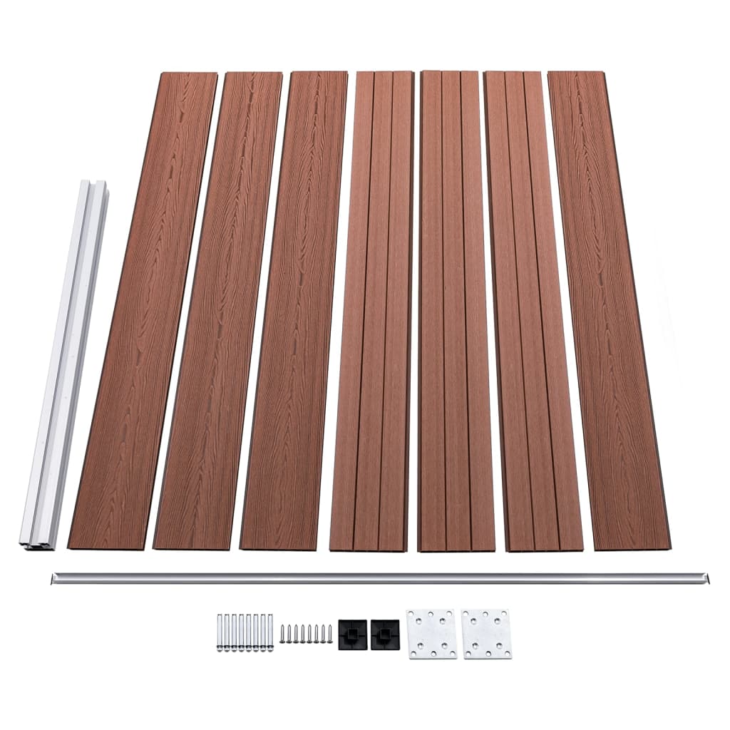 vidaXL Set panouri gard, 526x146 cm, maro, WPC
