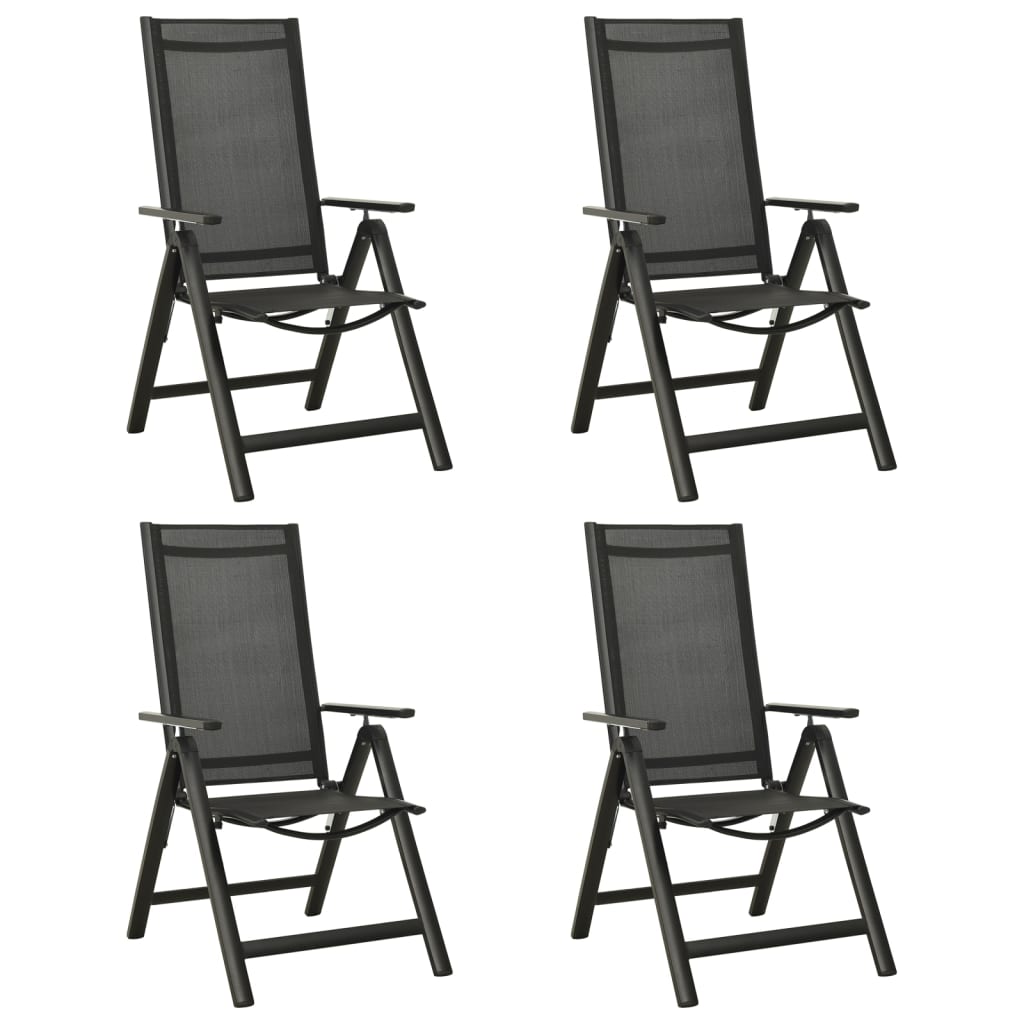 vidaXL Set mobilier de grădină, 5 piese, antracit, aluminiu vidaXL Set mobilier de grădină, 5 piese, antracit, aluminiu