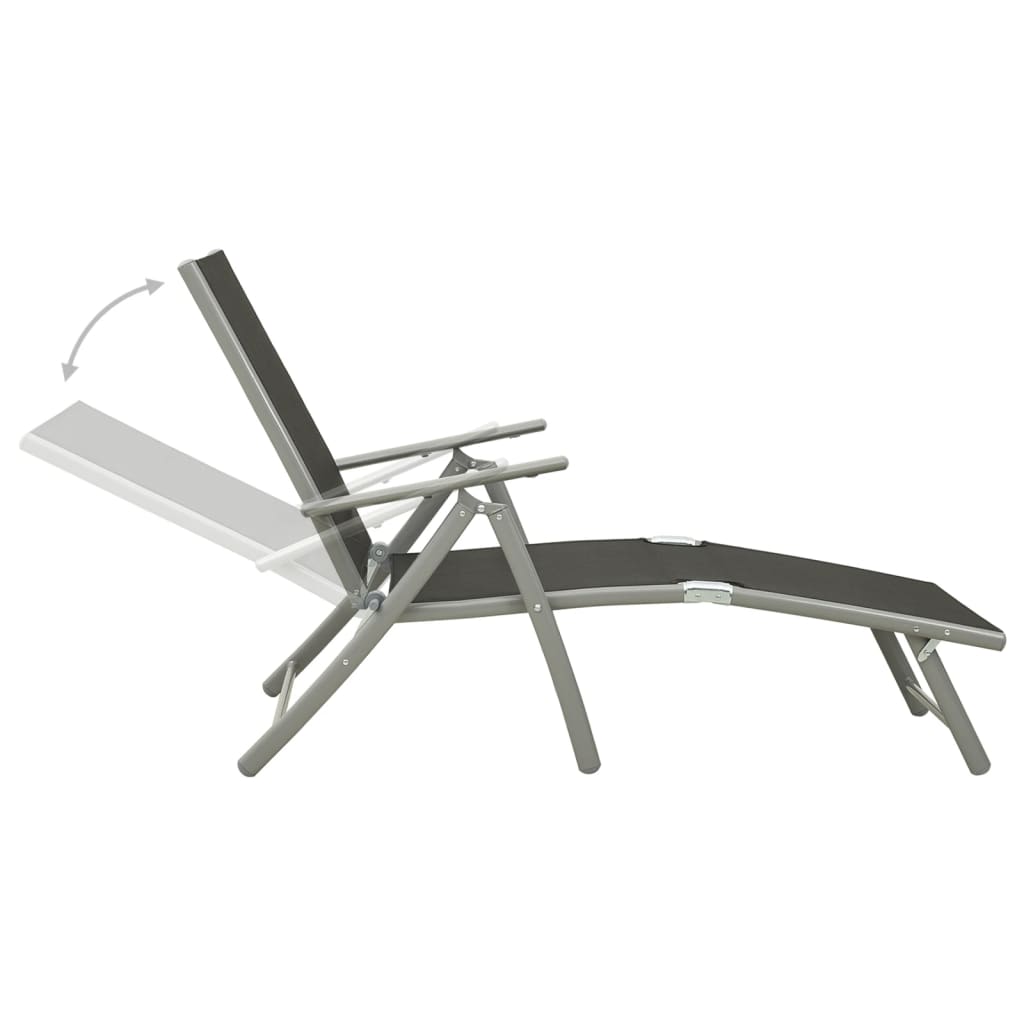 vidaXL Set mobilier de grădină, 10 piese, negru și argintiu vidaXL Set mobilier de grădină, 10 piese, negru și argintiu
