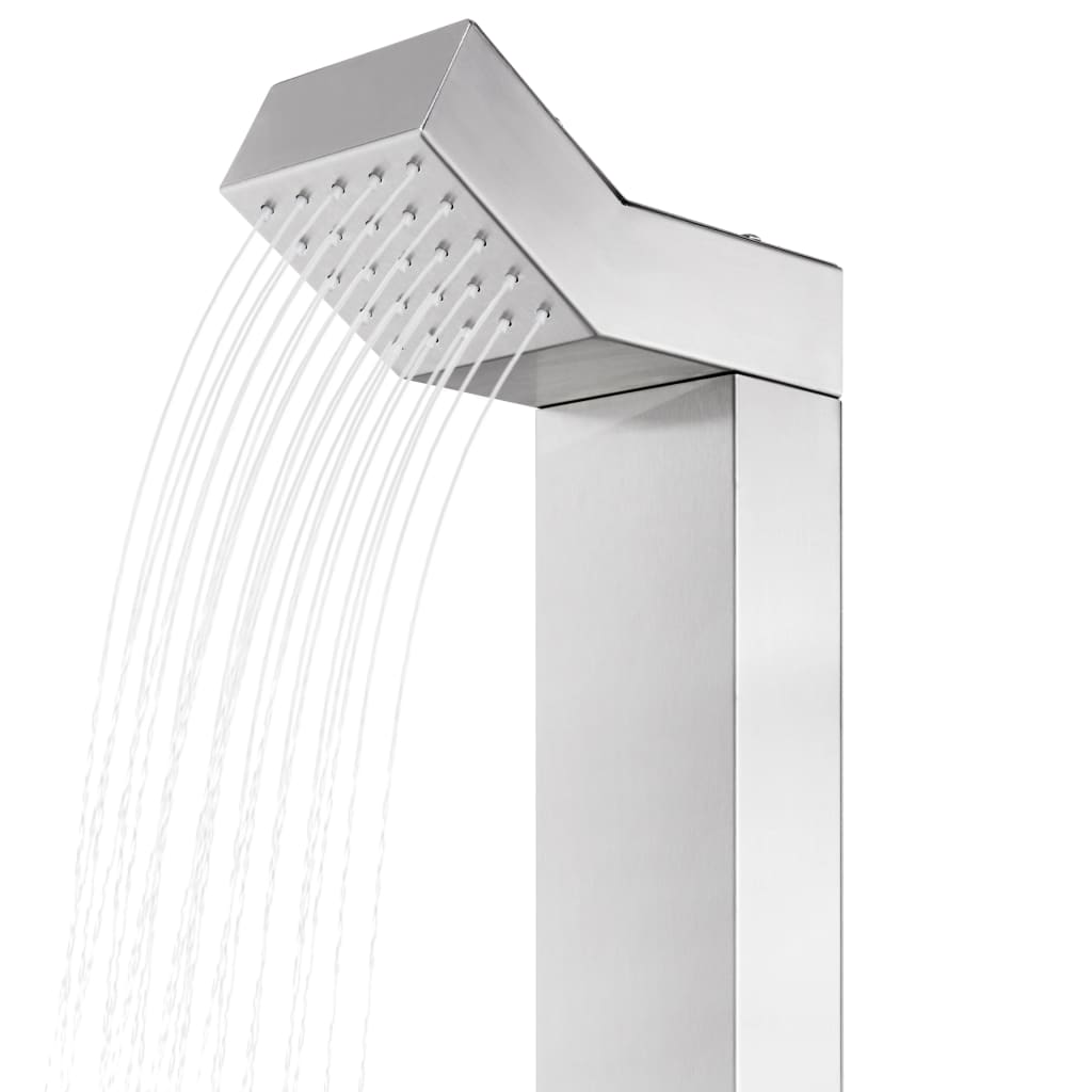 vidaXL Duș de grădină cu bază maro, 225 cm, oțel inoxidabil vidaXL Duș de grădină cu bază maro, 225 cm, oțel inoxidabil