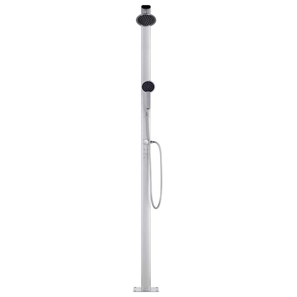 vidaXL Duș de grădină cu bază maro, 220 cm, aluminiu vidaXL Duș de grădină cu bază maro, 220 cm, aluminiu