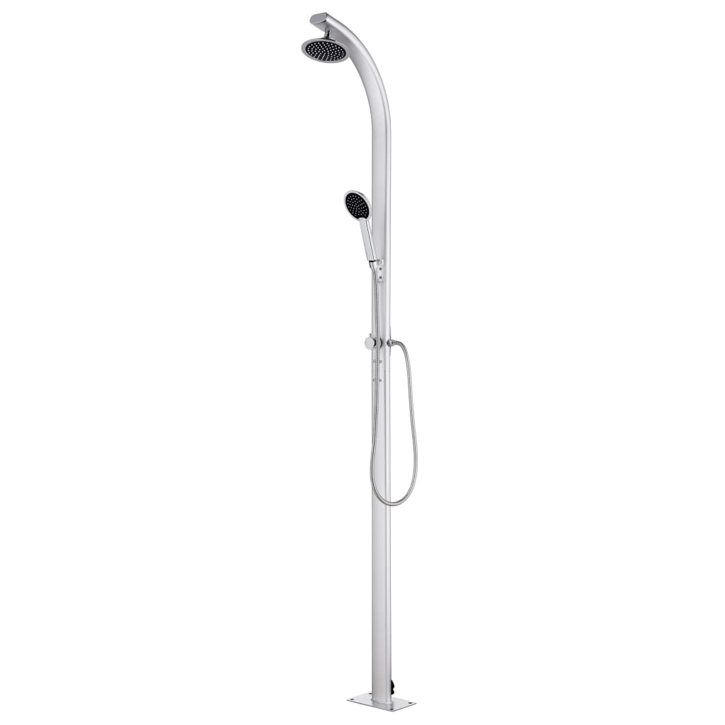vidaXL Duș de grădină cu bază gri, 220 cm, aluminiu vidaXL Duș de grădină cu bază gri, 220 cm, aluminiu