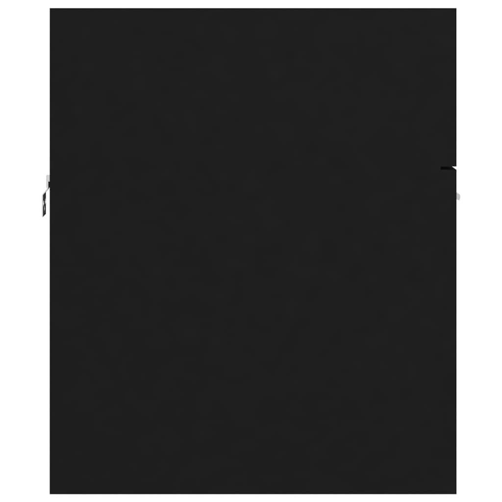 vidaXL Dulap cu chiuvetă încorporată, negru, lemn prelucrat