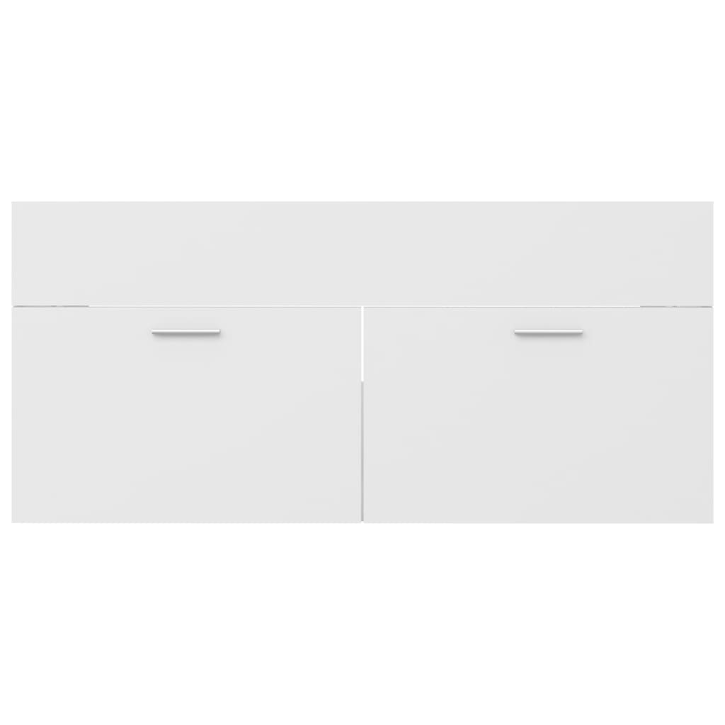 vidaXL Dulap cu chiuvetă încorporată, alb, lemn prelucrat