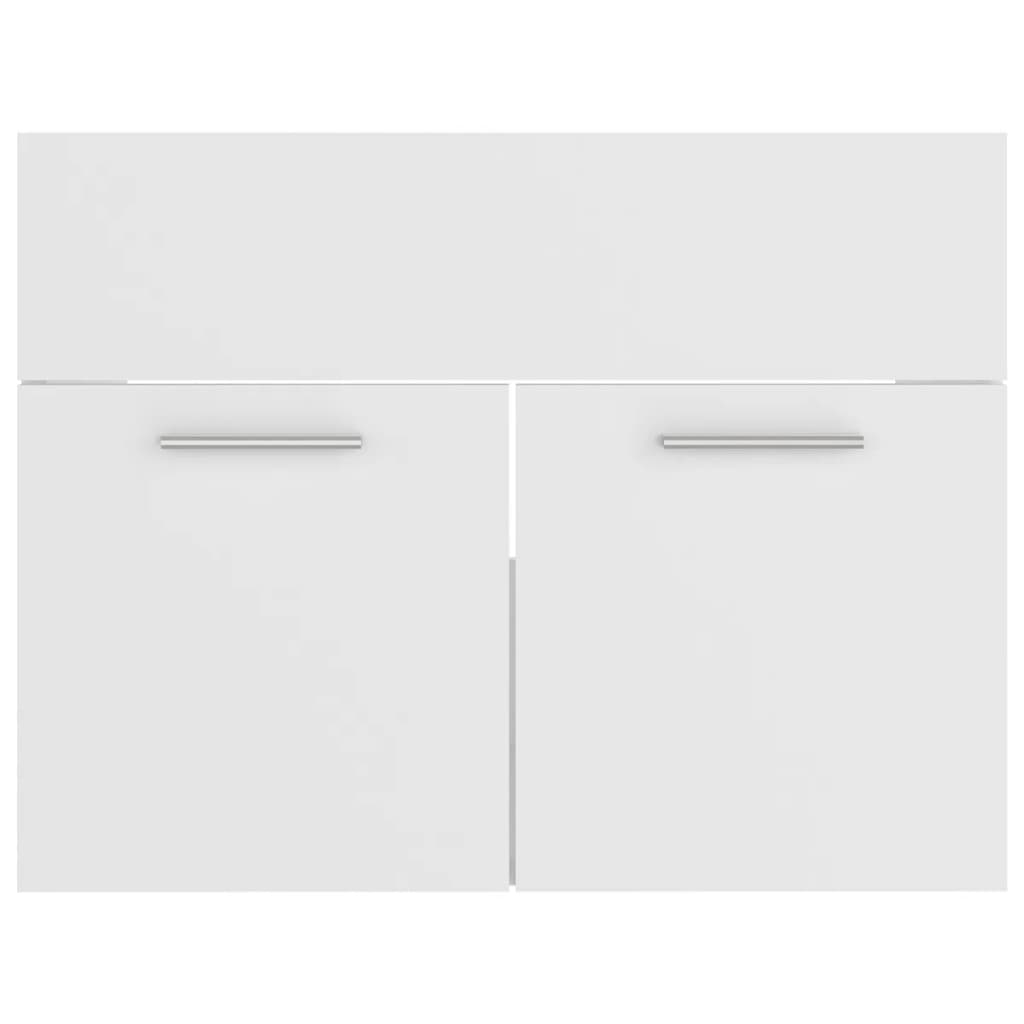 vidaXL Set mobilier de baie, alb, lemn prelucrat