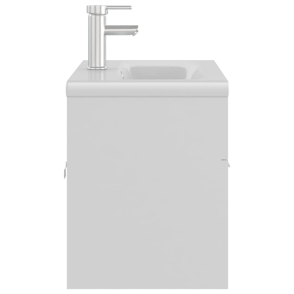 vidaXL Dulap cu chiuvetă încorporată, alb, lemn prelucrat