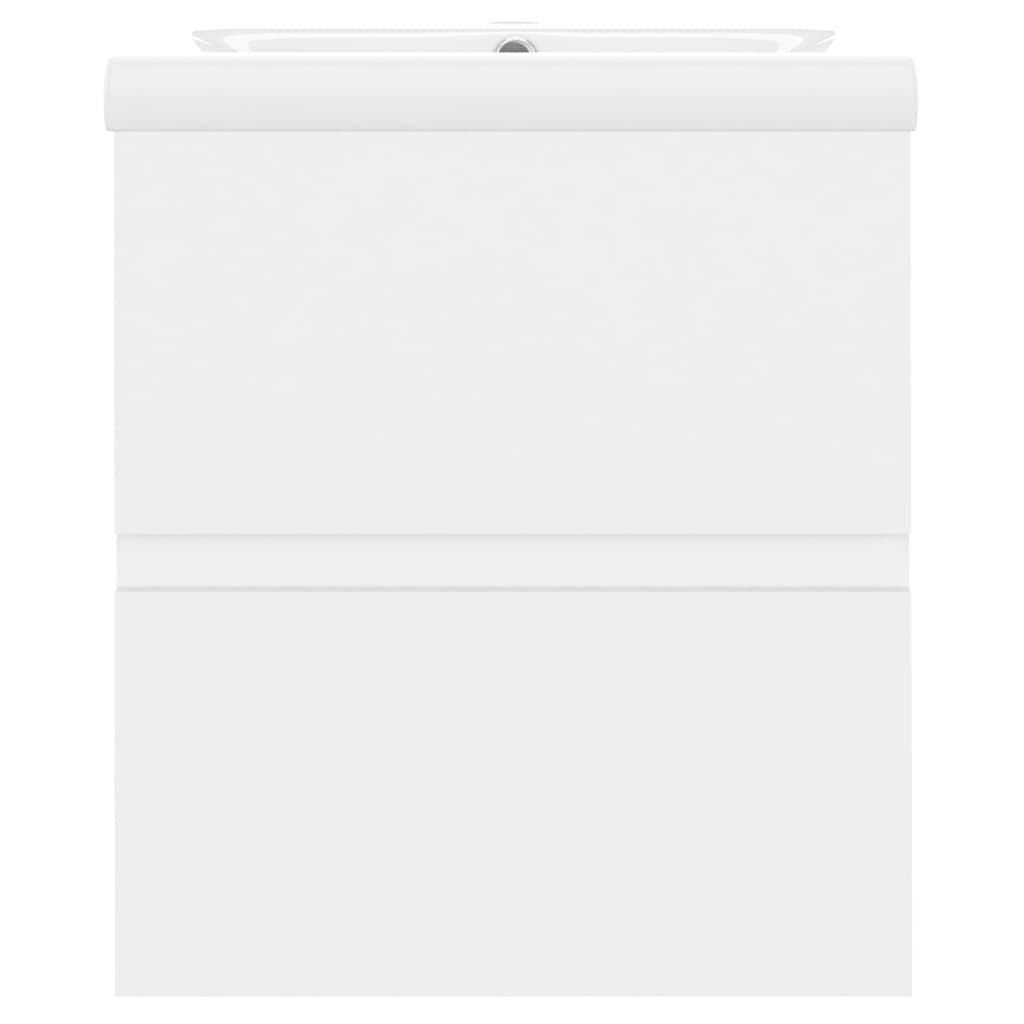 vidaXL Dulap cu chiuvetă încorporată, alb, lemn prelucrat