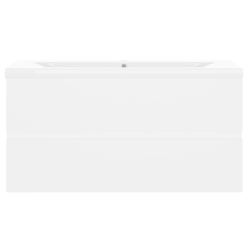 vidaXL Dulap cu chiuvetă încorporată, alb, lemn prelucrat