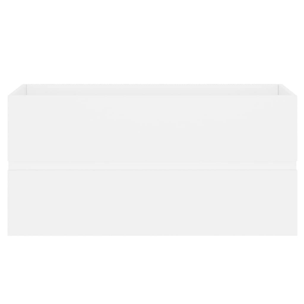 vidaXL Dulap cu chiuvetă încorporată, alb, lemn prelucrat