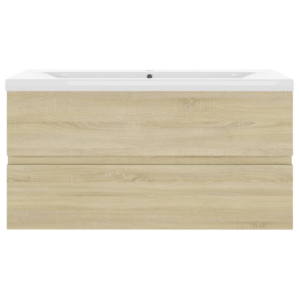 vidaXL Dulap cu chiuvetă încorporată, stejar sonoma, PAL