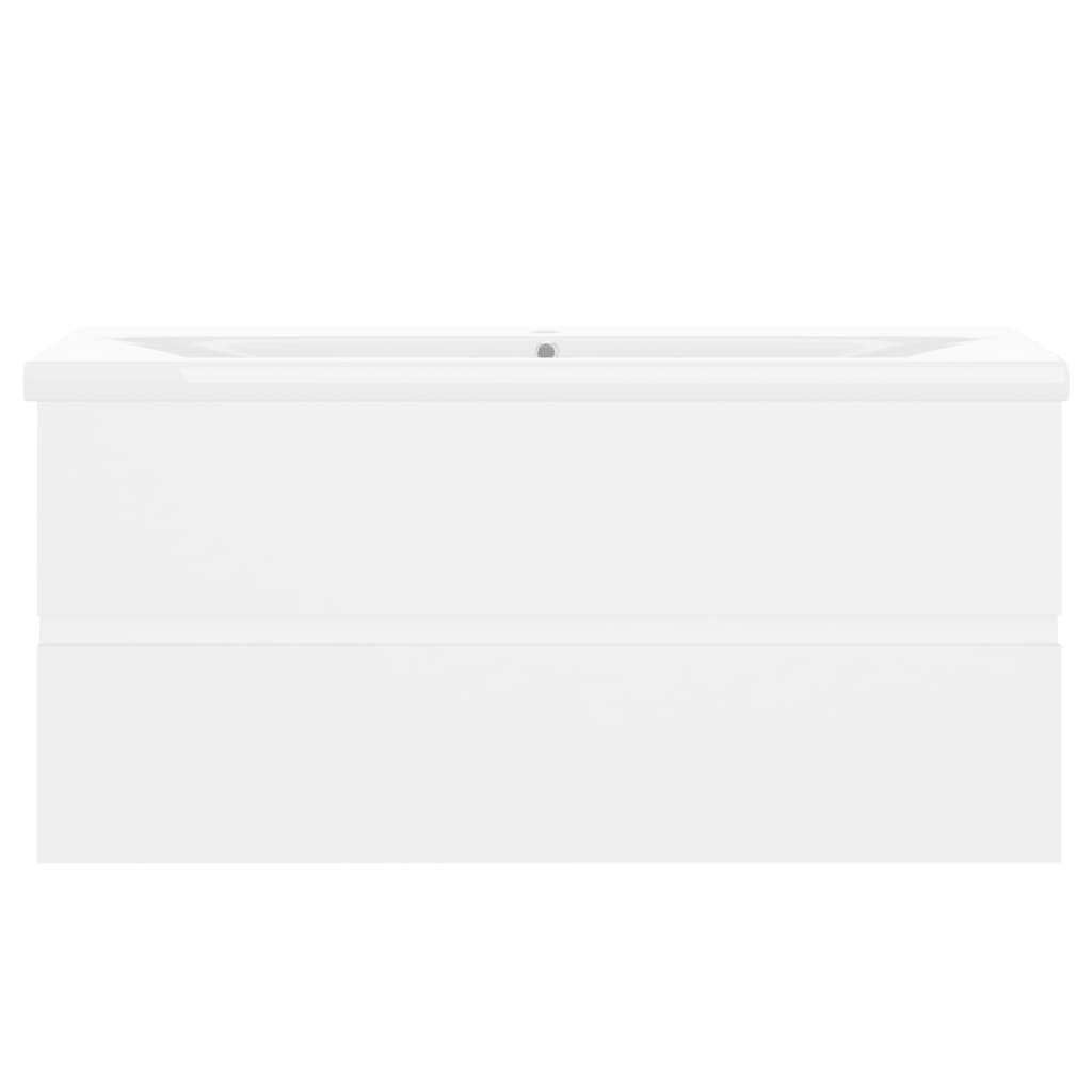 vidaXL Dulap cu chiuvetă încorporată, alb, lemn prelucrat