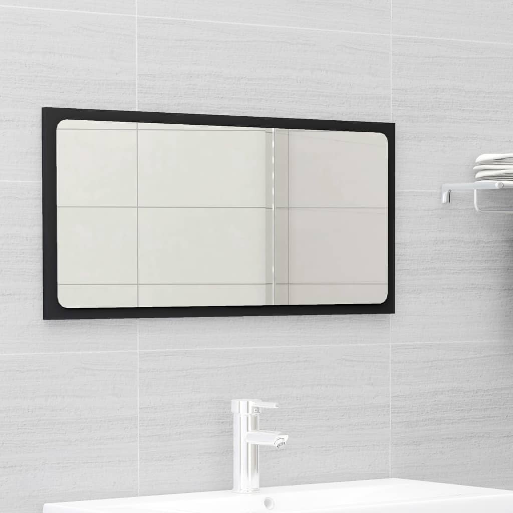 vidaXL Set mobilier de baie, negru, lemn prelucrat vidaXL Set mobilier de baie, negru, lemn prelucrat