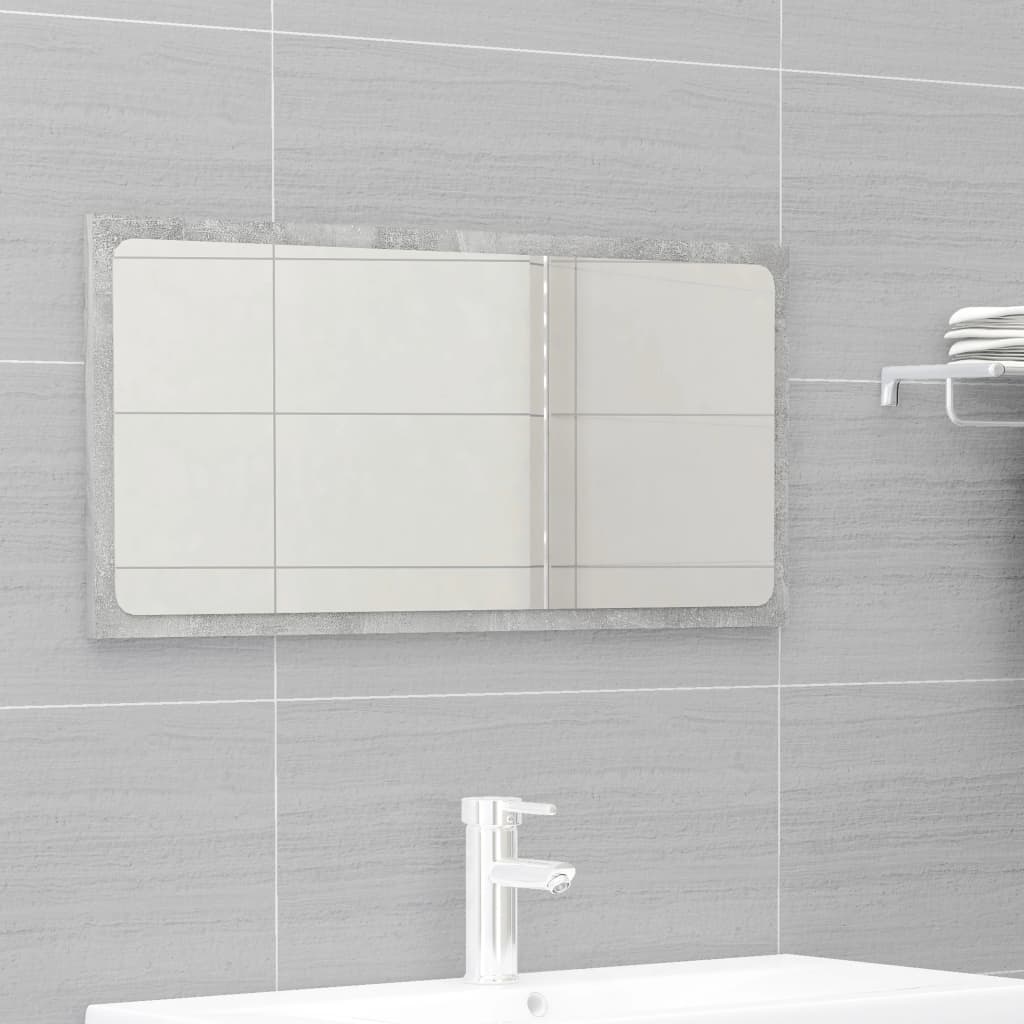 vidaXL Set mobilier de baie, gri beton, lemn prelucrat