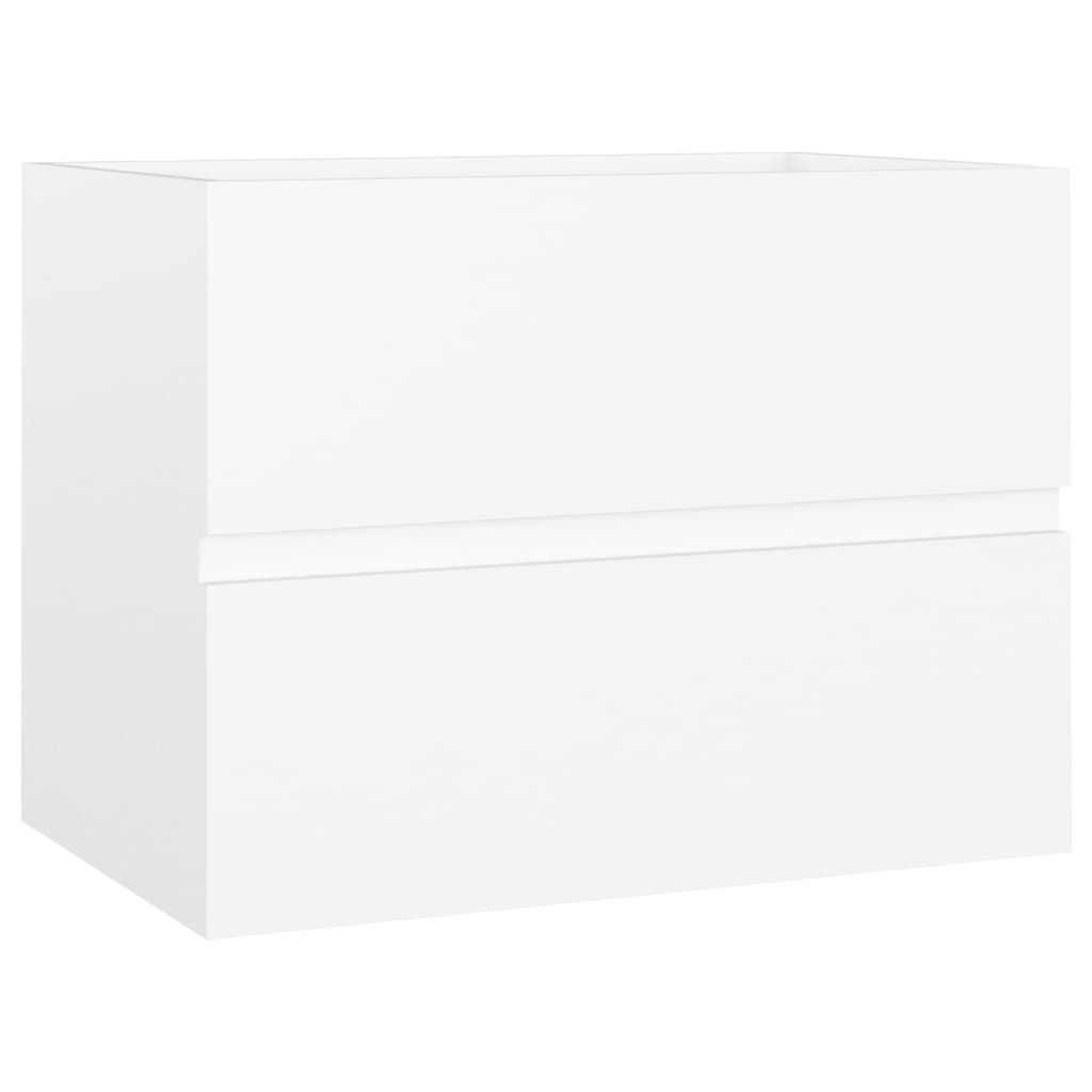 vidaXL Set mobilier de baie, alb, lemn prelucrat