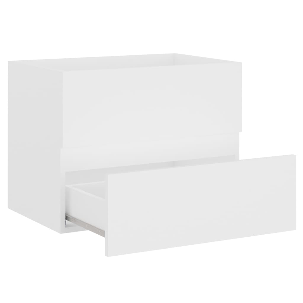 vidaXL Set mobilier de baie, alb, lemn prelucrat
