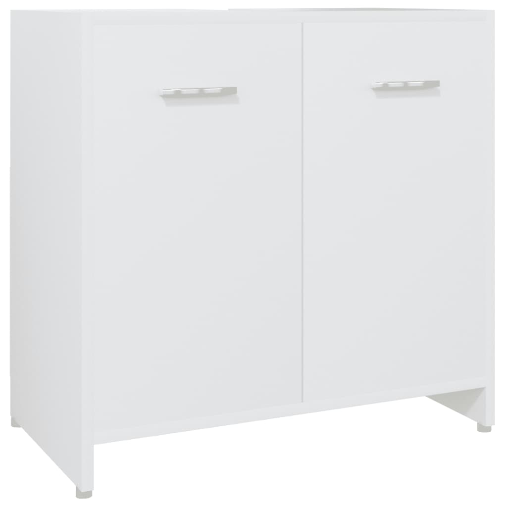vidaXL Set mobilier de baie, 4 piese, alb