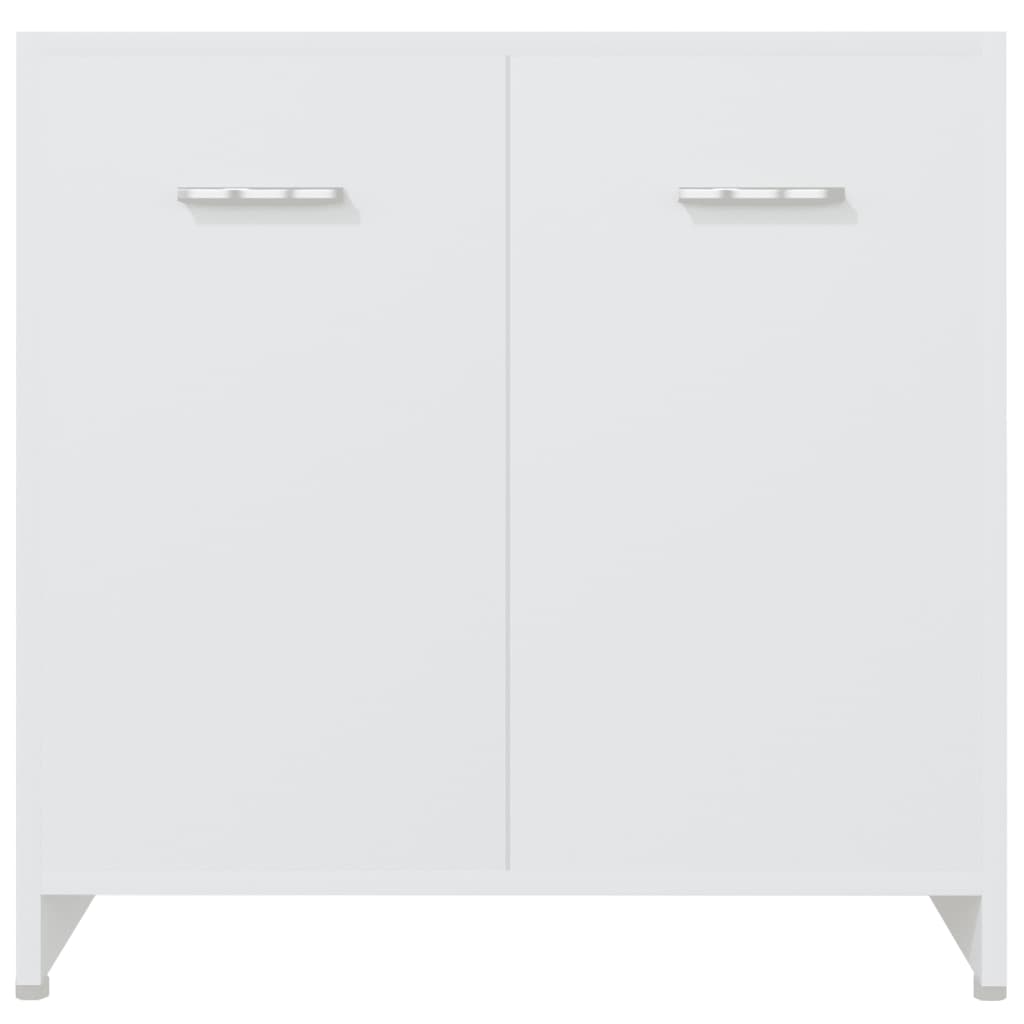 vidaXL Set mobilier de baie, 4 piese, alb
