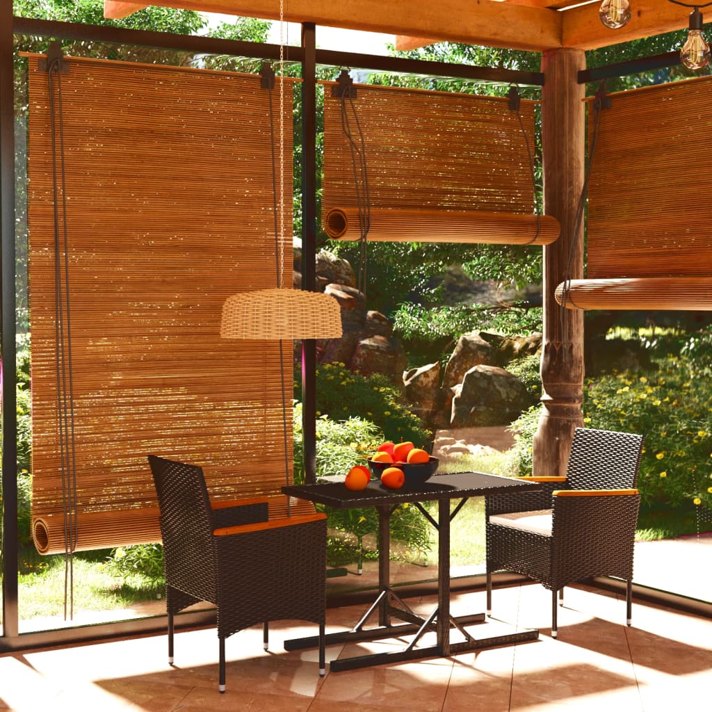 vidaXL Set mobilier de grădină, 3 piese, negru vidaXL Set mobilier de grădină, 3 piese, negru
