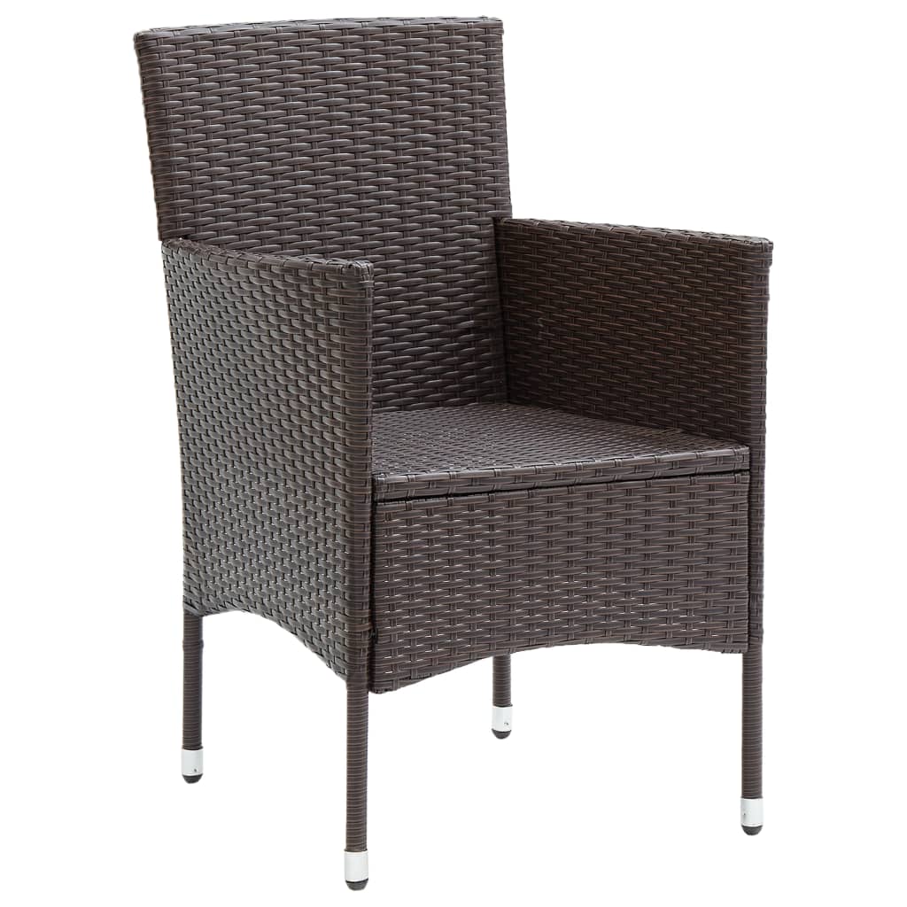 vidaXL Set mobilier de grădină, 3 piese, maro vidaXL Set mobilier de grădină, 3 piese, maro