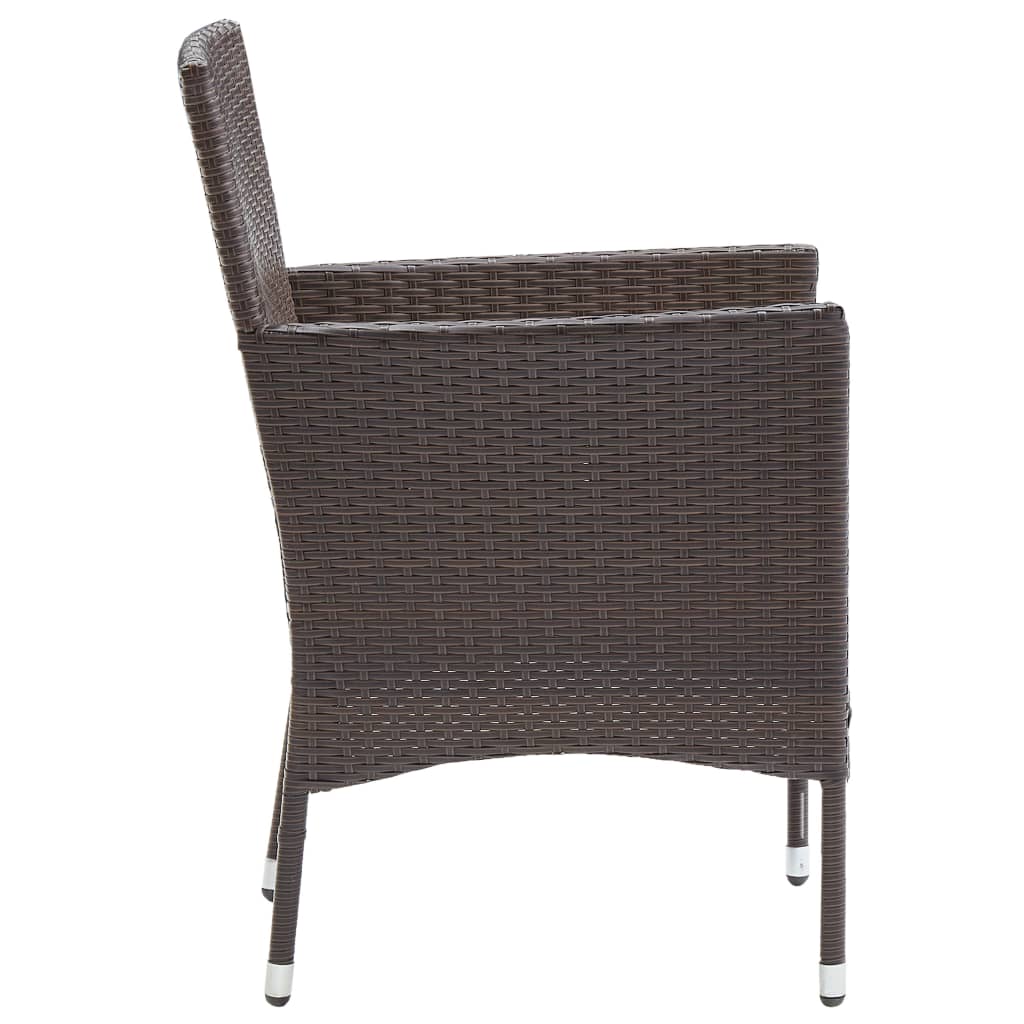 vidaXL Set mobilier de grădină, 3 piese, maro vidaXL Set mobilier de grădină, 3 piese, maro